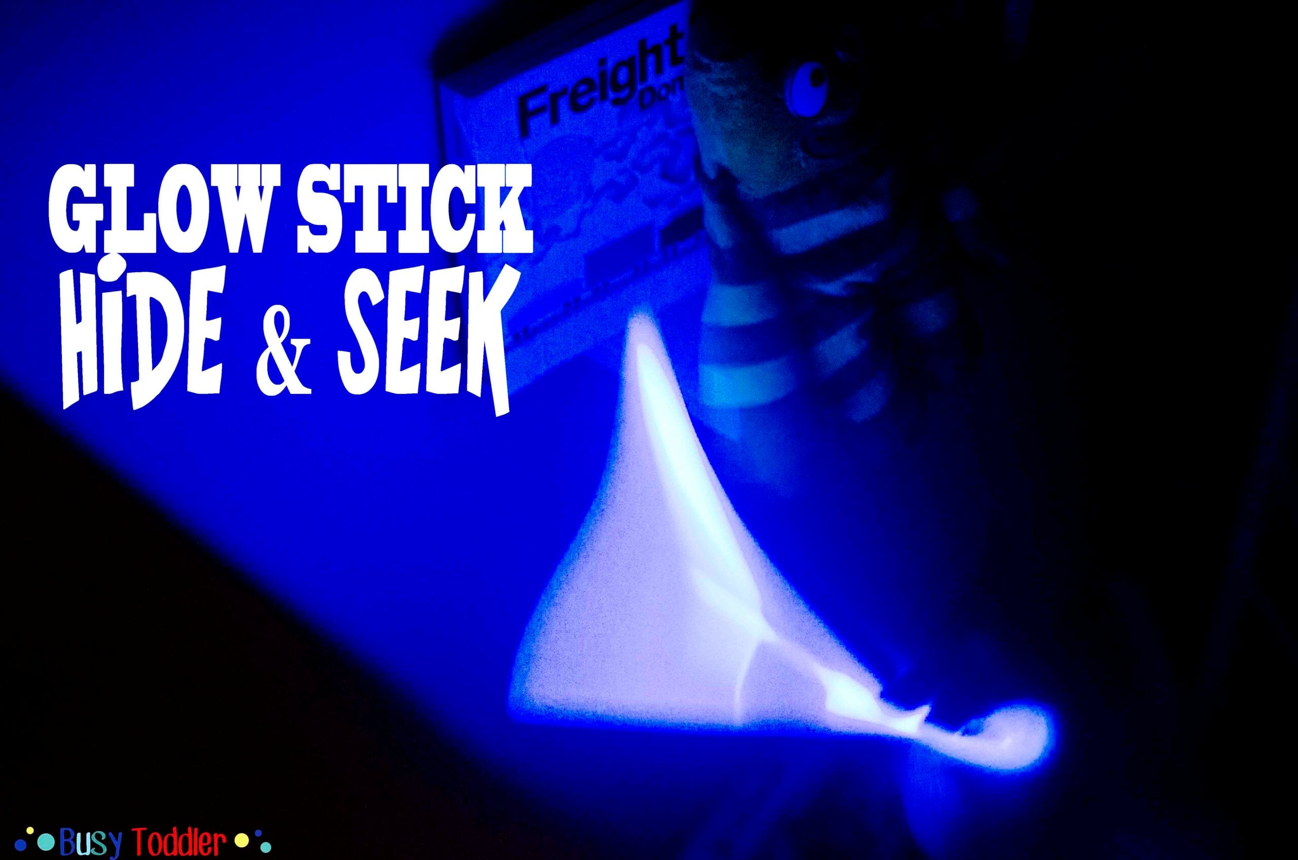 Glow Stick Hide and Seek: a fun, spooky halloween activity