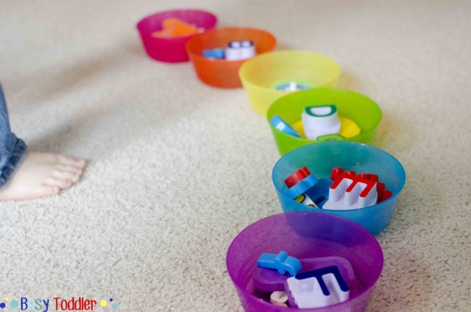 ABC SORT: An alphabet activity for toddlers and preschoolers - Busy Toddler