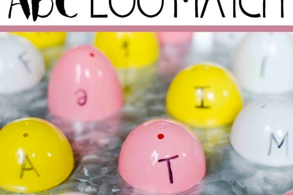 ABC Egg Match: An Easter literacy activity that's perfect for toddlers and preschoolers learning their alphabet