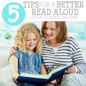 READING ALOUD TO KIDS: 5 awesome tips for an even better read aloud time with your kids. Ideas for building comprehension skills, too. Great tips for toddlers, preschoolers, and elementary aged learners.