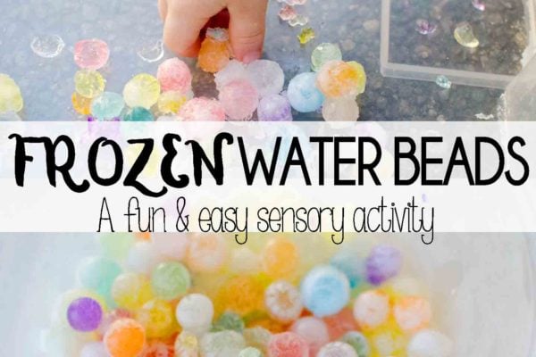 FROZEN WATER BEADS: Create a silly, fun, & easy activity for toddlers, preschoolers, and school aged kids. Explore water beads that have been frozen for cold sensory fun!