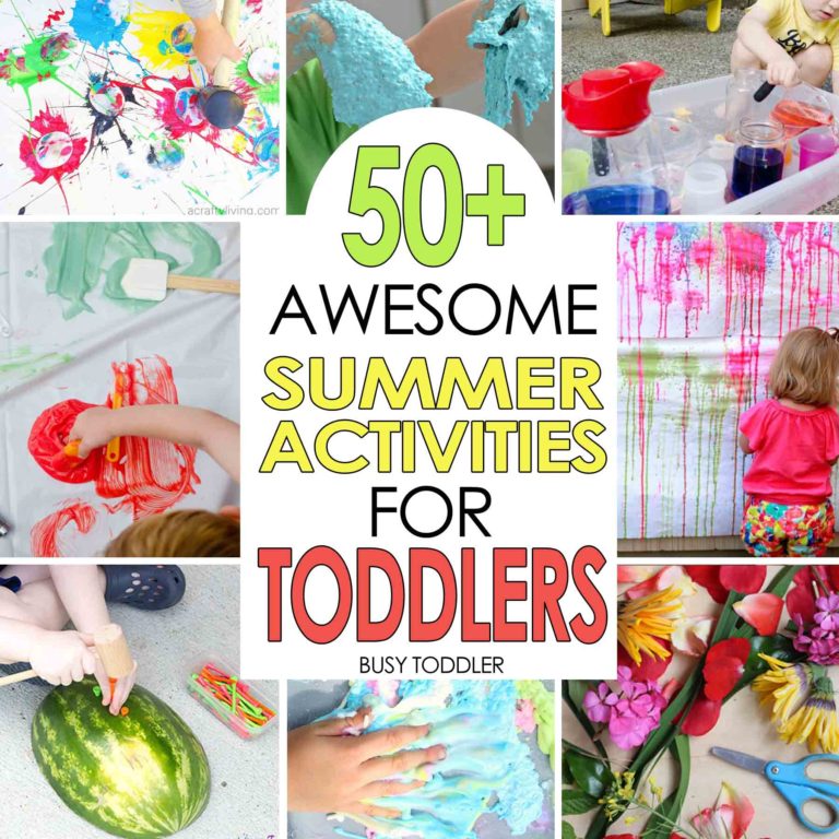 SUMMER ACTIVITIES FOR TODDLERS: 50+ awesome outdoor activitiies for toddlers and preschoolers; outdoor art activities; messy sensory activities; water play activities