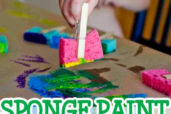 SPONGE PAINTING: Simple process art that toddlers will love; an easy art activity for toddlers; process art for preschoolers