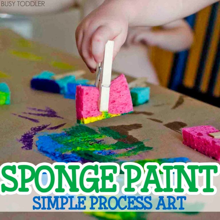 Sponge Painting Process Art Busy Toddler