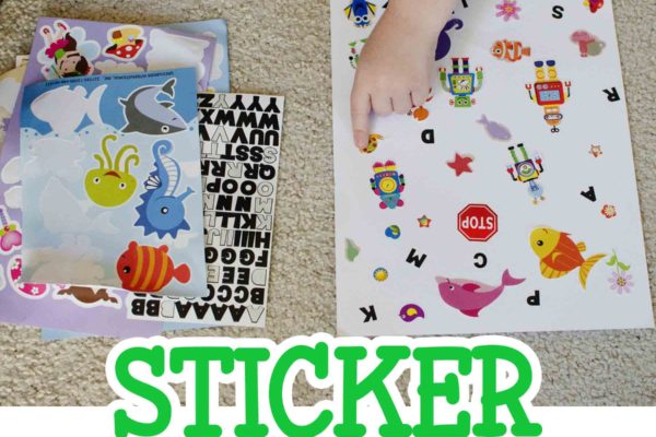 STICKER I-SPY: A simple DIY I-Spy activity that toddlers can make on their own; toddlers and preschoolers will love this easy indoor activity; a fun activity; quick and easy toddler activity
