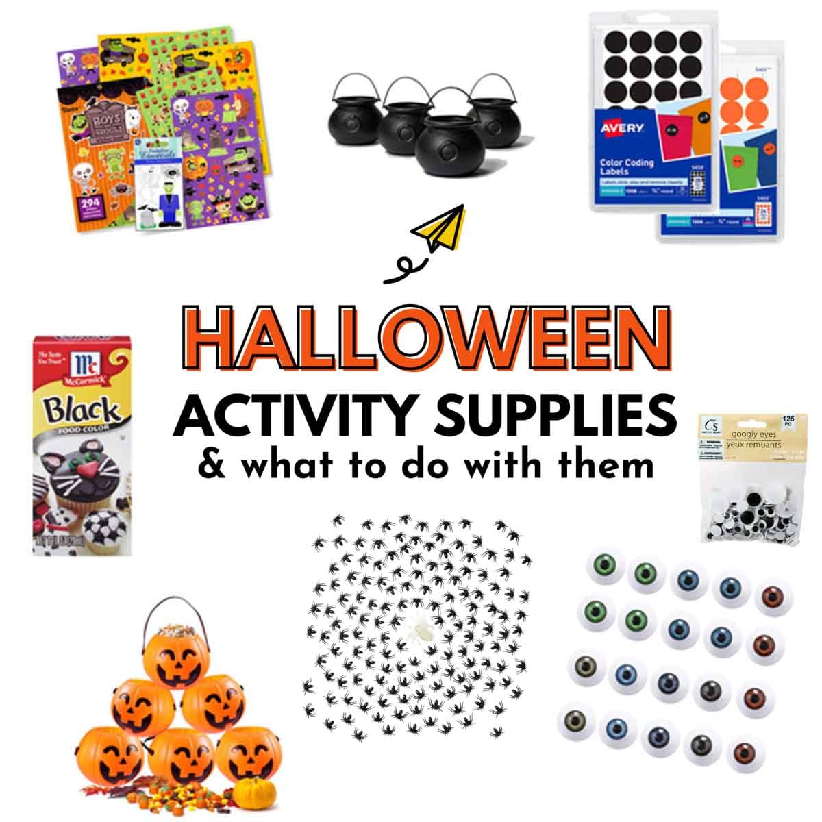 Halloween activity supplies and what to do with them