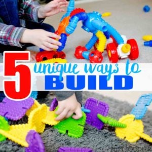 5 UNIQUE WAYS TO BUILD: Thanking beyond blocks with these 5 great building ideas for toddlers and preschoolers. Kids will love these simple indoor activities and toys from Lakeshore Learning. #ad