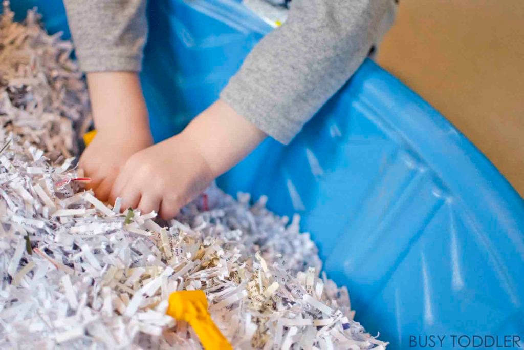 Construction Site Sensory Bin - Busy Toddler