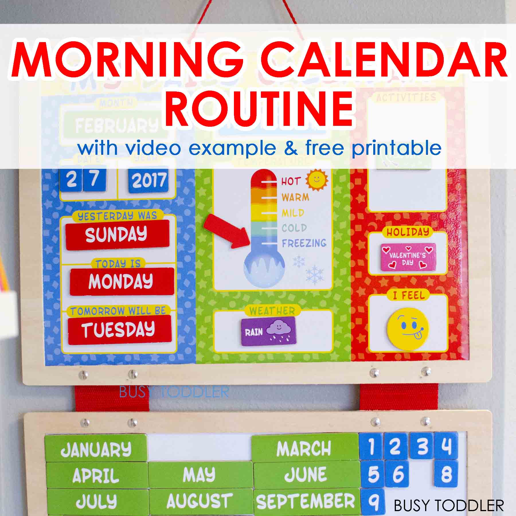 Easy Morning Calendar Routine - Busy Toddler Easy Morning Calendar Routine - Busy Toddler