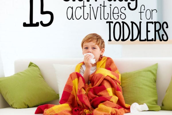 SICK DAY ACTIVITIES FOR TODDLERS: Stuck home with a toddler? Check out this list of toddler activities perfect for curing cabin fever. Easy indoor activities to keep sick toddlers well rested. Busy Toddler.