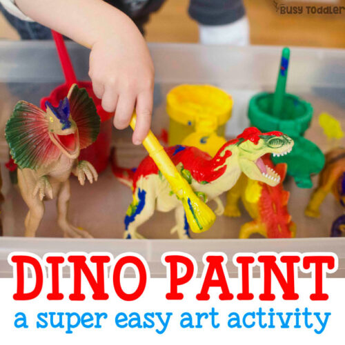 Painting Dinosaurs Process Art Busy Toddler