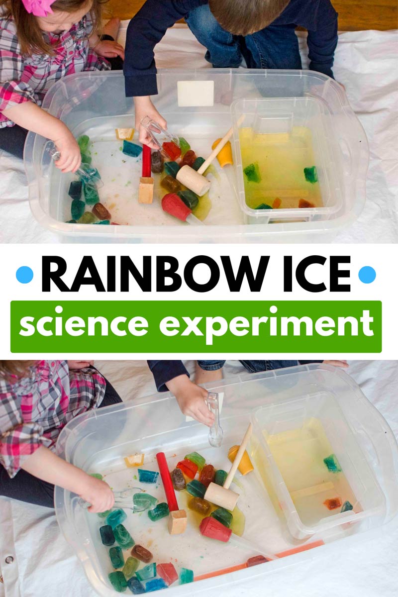 Rainbow Ice Science Activity Busy Toddler