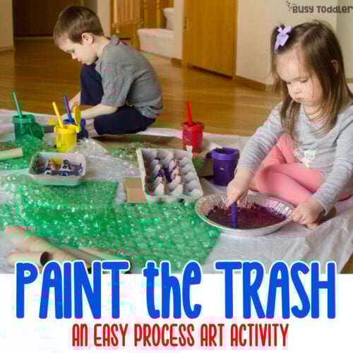 Paint the Trash Easy Process Art Busy Toddler