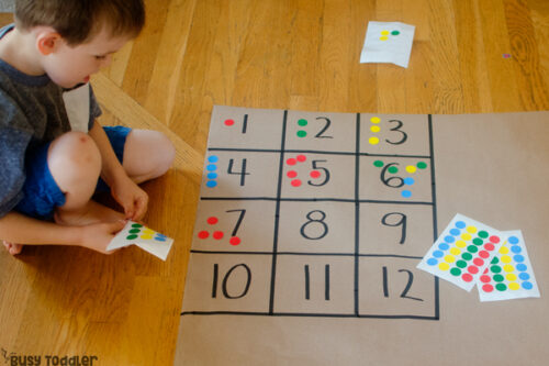 Preschool Math Activity: Number Boxes - Busy Toddler