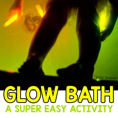 Glow Stick Bath Toddler Activity