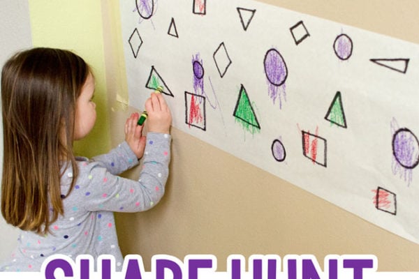 FIND THE SHAPES: A great toddler shapes activity; math activity; easy shapes activity; learning activity; preschool math activity from Busy Toddler