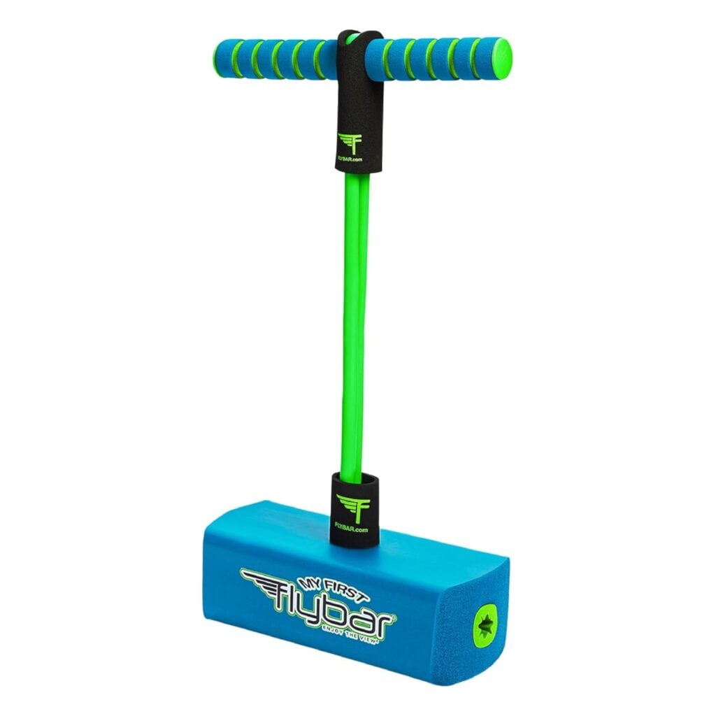 Picture of blue and green foam pogo jumper.