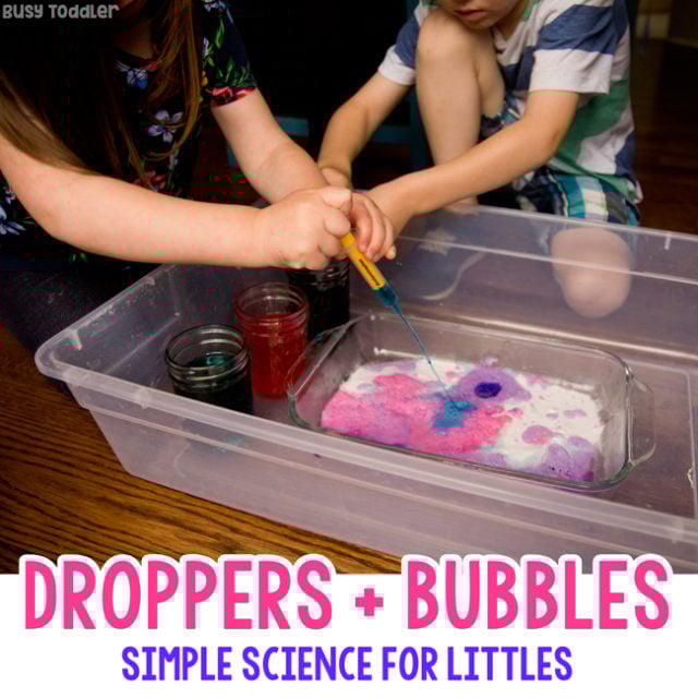 Bubble Droppers Science Experiment Busy Toddler