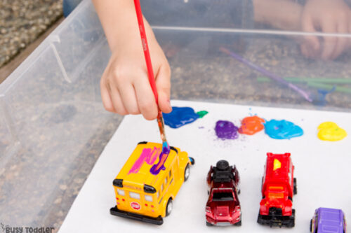 Paint the Cars: A Quick & Easy Art Activity - Busy Toddler