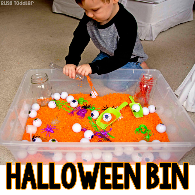 Halloween Sensory Activity Dollar Store Bin Busy Toddler