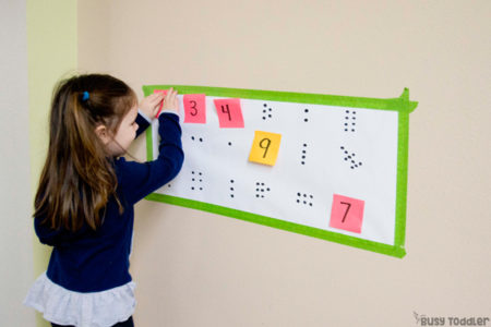 Post-It Number Match Math Activity - Busy Toddler