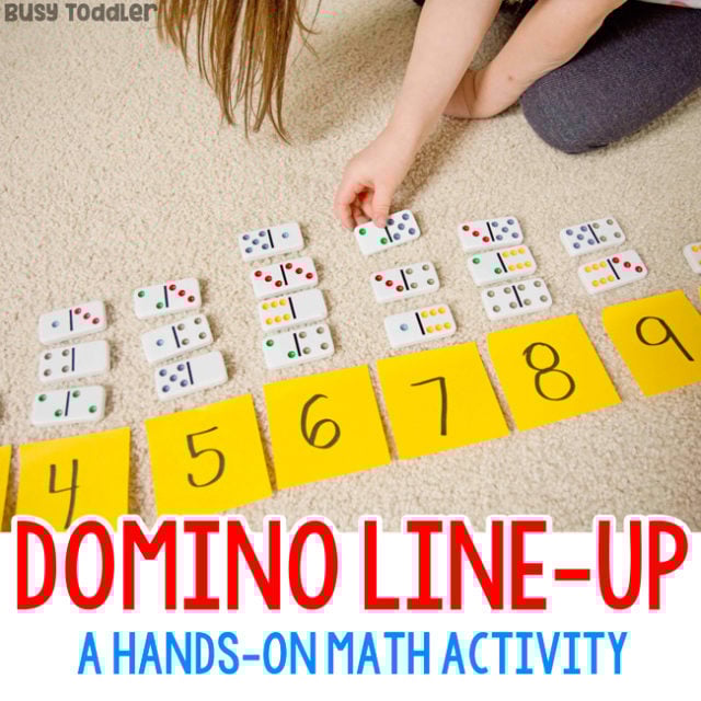 Domino LineUp Preschool Math Activity Busy Toddler
