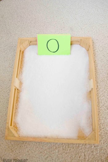 Salt Writing Tray Activity - Busy Toddler