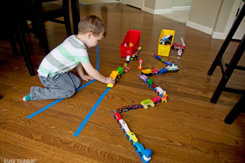Car Parade Fine Motor Skills Activity - Busy Toddler