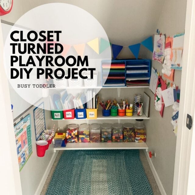 Closet to Playroom DIY Transformation - Busy Toddler
