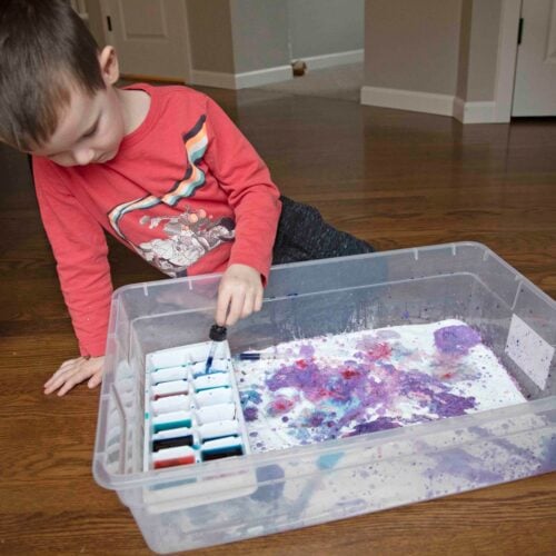 Baking Soda Science Bin - Busy Toddler