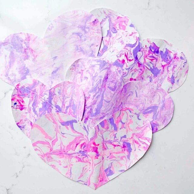 Shaving Cream Marbled Hearts Busy Toddler