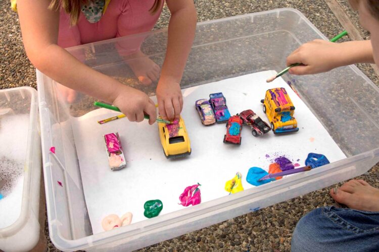 Paint the Cars Art Activity - Busy Toddler