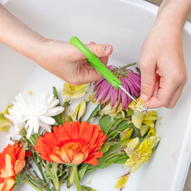 Flower Cutting Bin - Busy Toddler