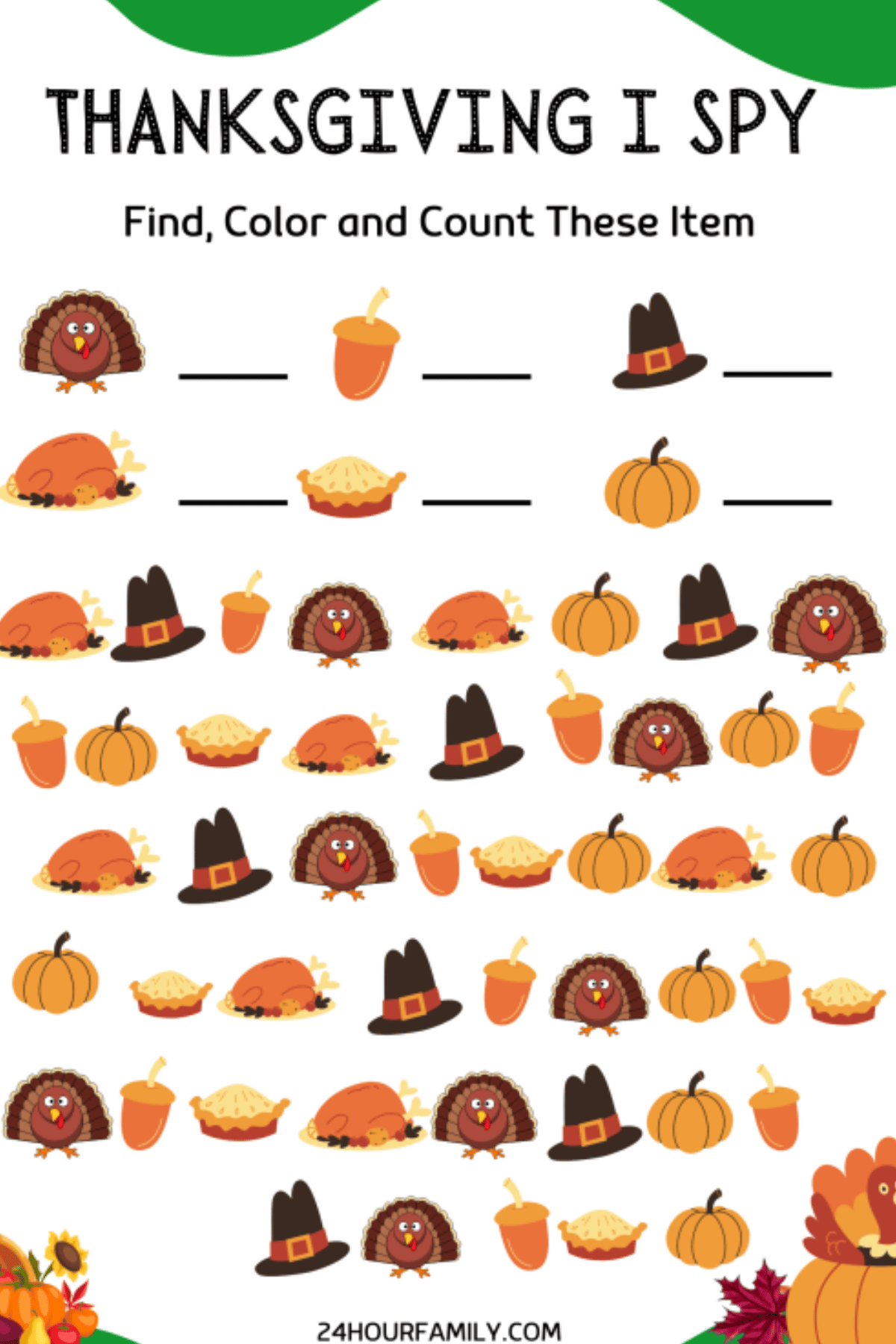 Free Thanksgiving Printables for the Kids Table - Busy Toddler