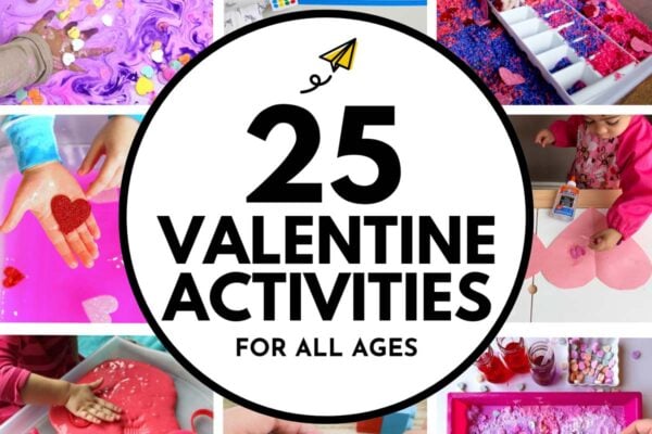 25 Valentine Activities for all ages: images shows 8 Valentine's day activities for kids