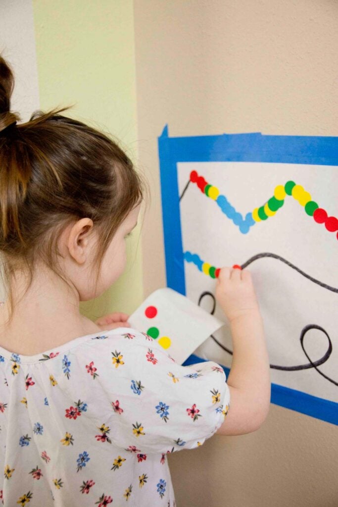 Sticker Lines: Fine Motor Activity - Busy Toddler