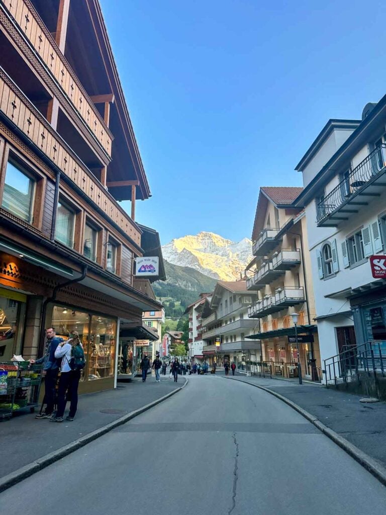 The city of Wengen in the Swiss Alps.